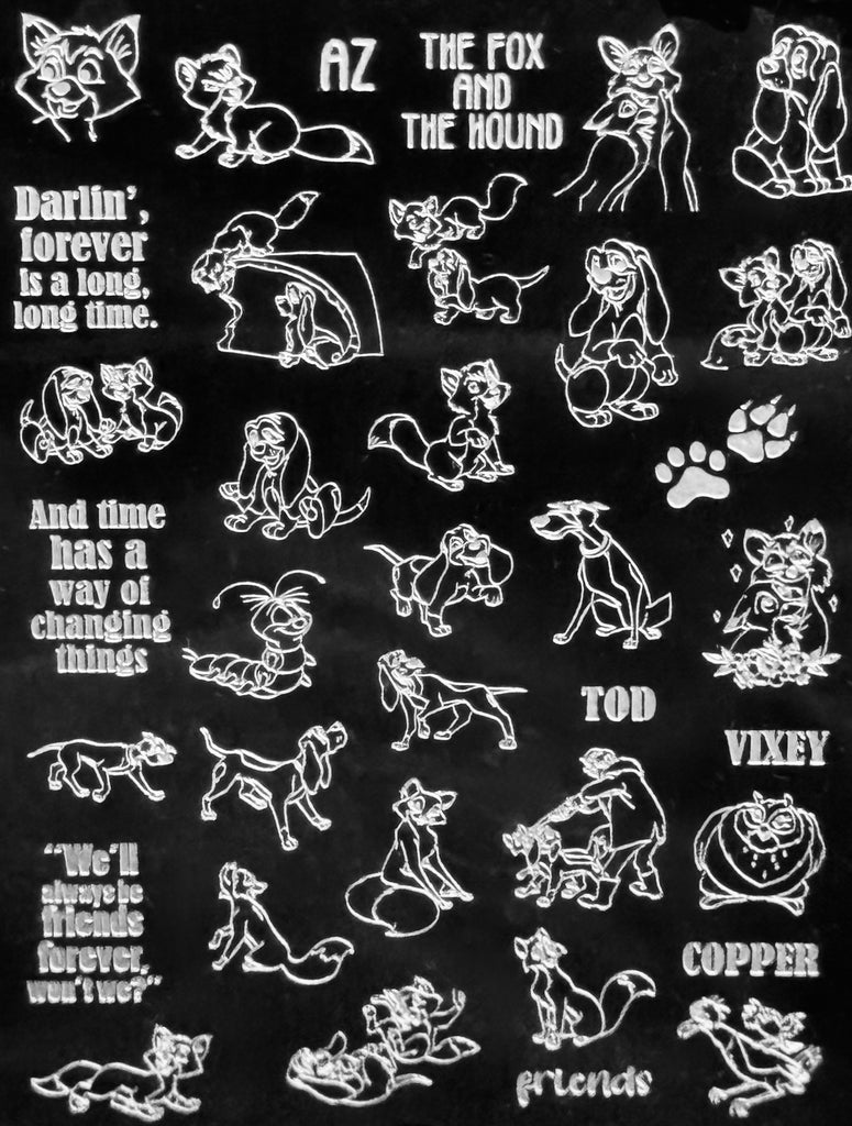 Tod and Copper Movie Stamping Plate