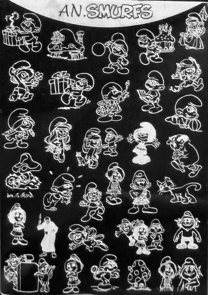 Gargamel vs the Blue Creatures Cartoon Stamping Plate