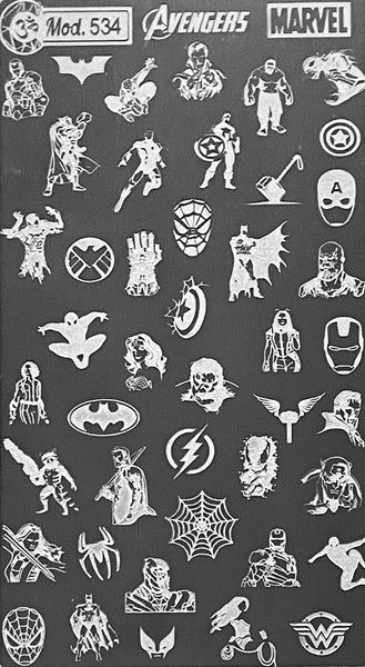 Super Heroes Stamping Plates