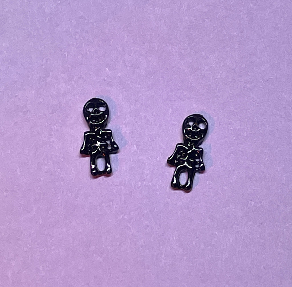Black Skeleton Nail Charms (2)