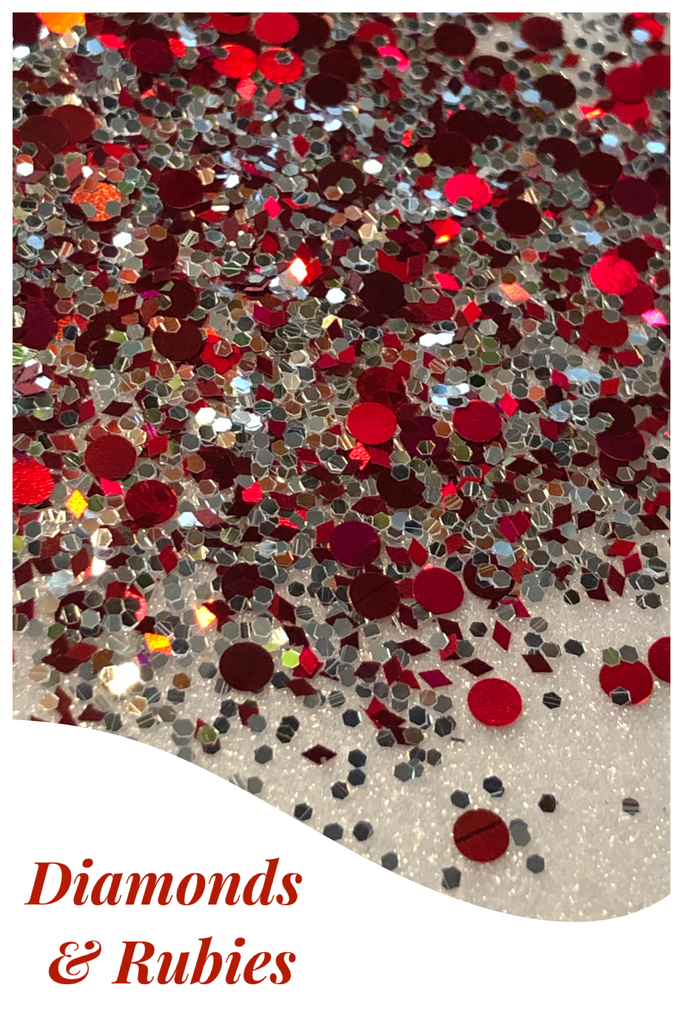 Diamonds and Rubies Chunky Glitter Mix