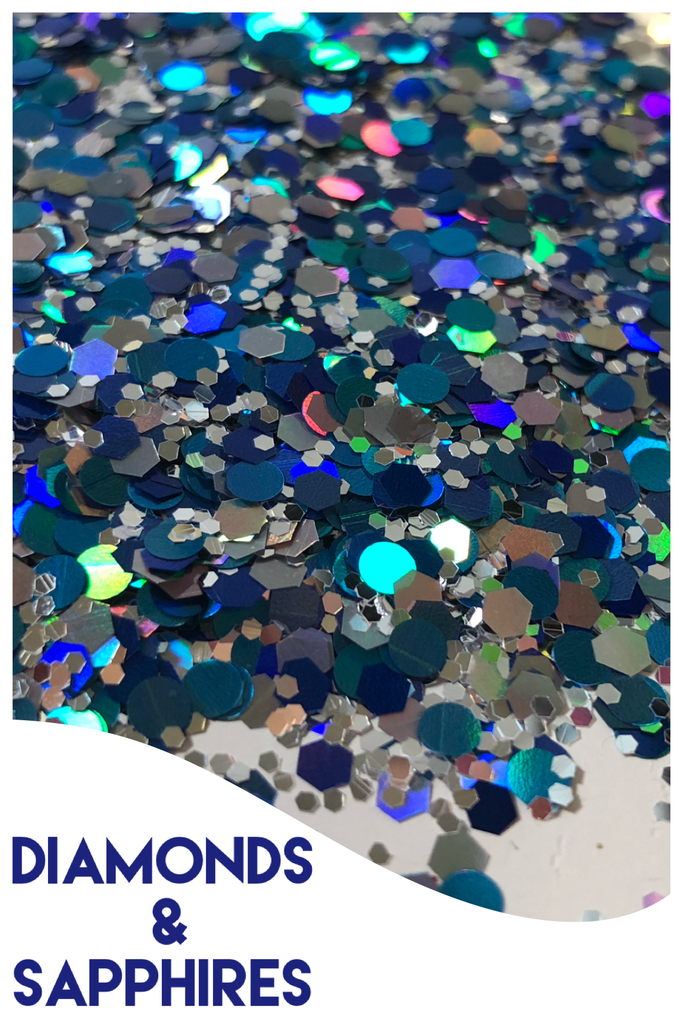 Diamonds and Sapphires Glitter Mix