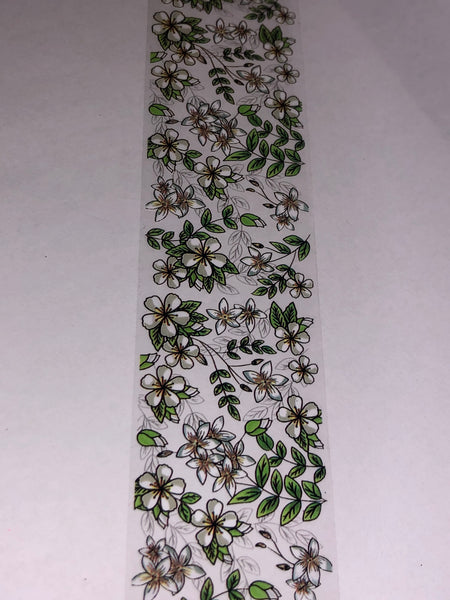 White Floral Nail Foil