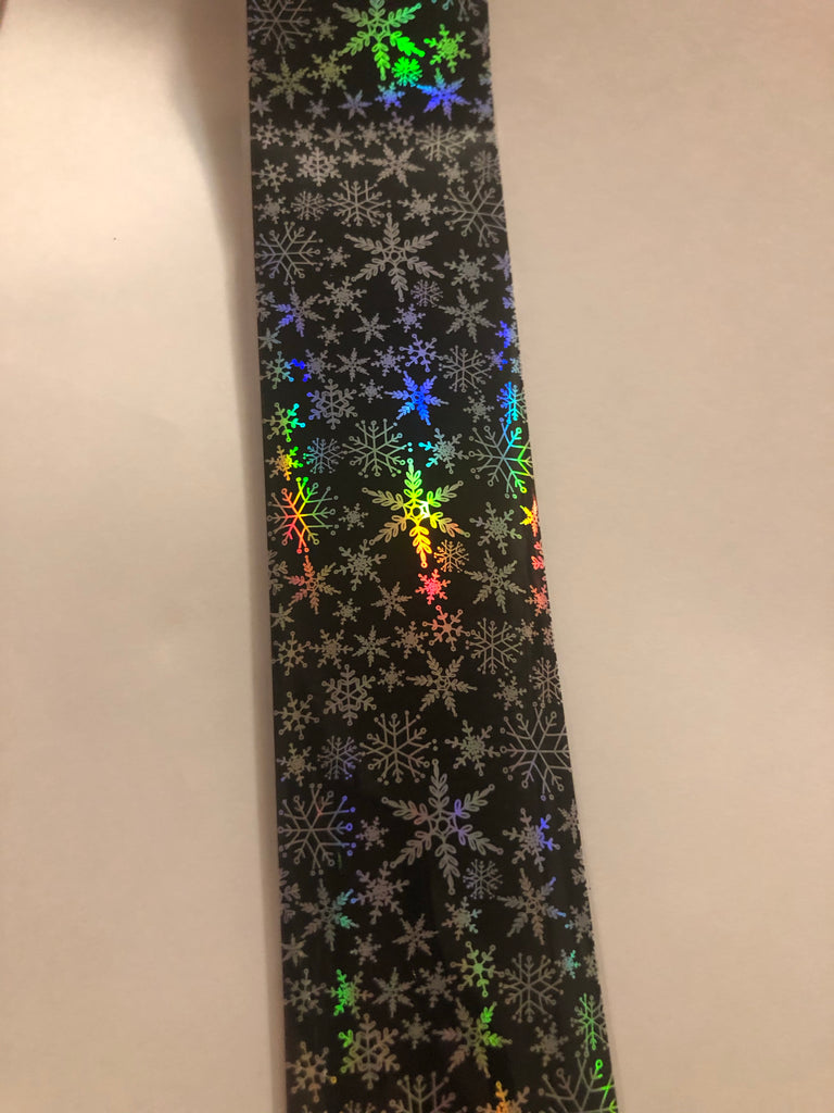 Black & Silver Holo Snowflake Nail Foil
