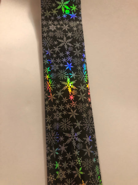 Black & Silver Holo Snowflake Nail Foil