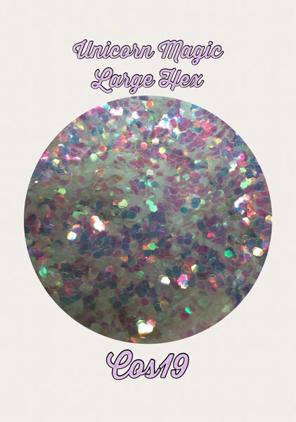 Unicorn Magic Large Hex Cosmetic Glitter
