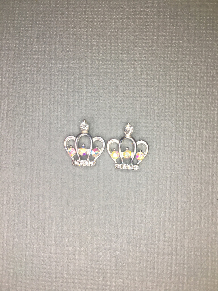 Silver Crowns with AB Gems (2)