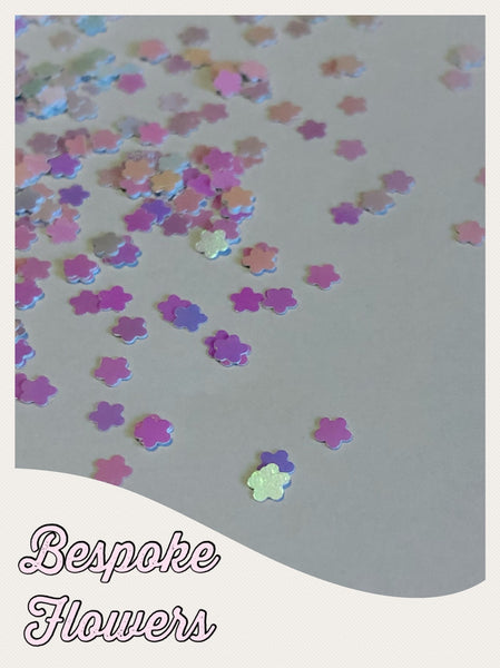 Bespoke Color Shifting Flower Shaped Glitter