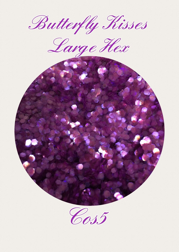 Butterfly Kisses Large Hex Cosmetic Glitter