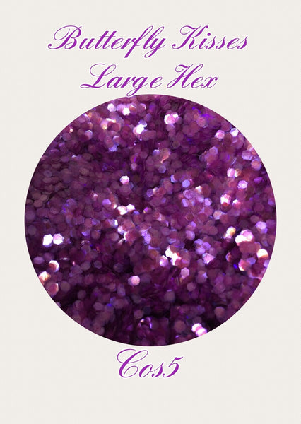 Butterfly Kisses Large Hex Cosmetic Glitter