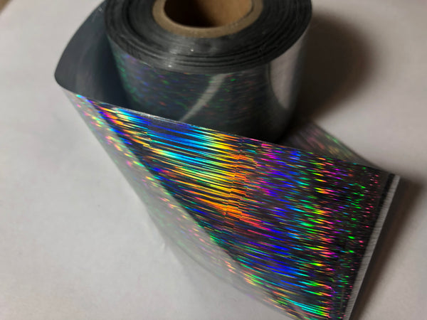 Silver Holo Fibers Nail Foil
