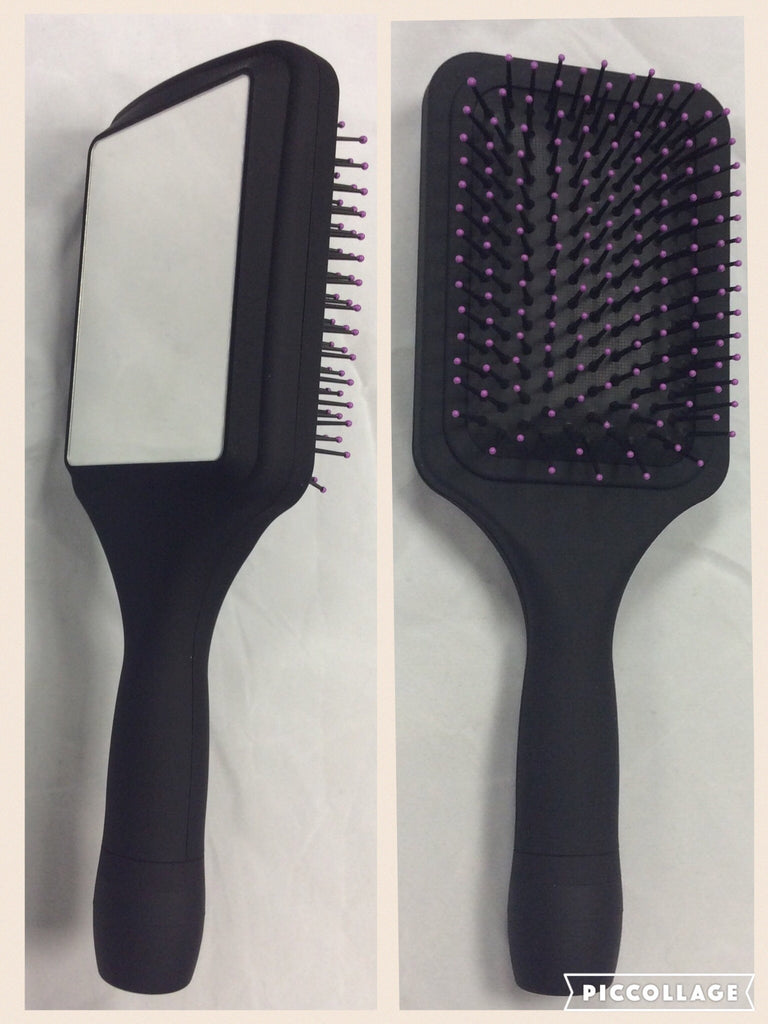 Brush flask with mirror