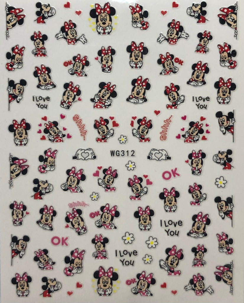 Minnie Nail Decals