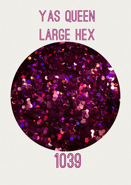 Yas Queen!!!! Large Hex Hologram Glitter