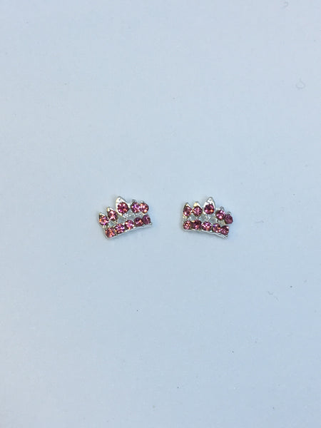 Silver/Pink Crowns (2) inch