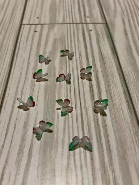 Resin Butterflies Nail Charms (5)
