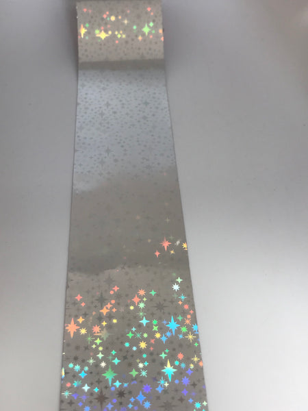 Silver Holo North Stars Nail Foil