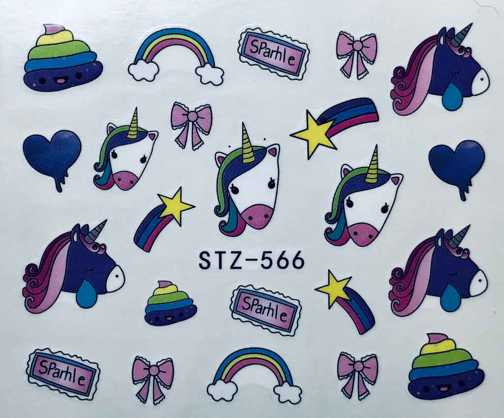 Cute Unicorn Nail Decals