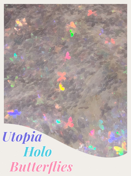 Utopia Clear Hologram Butterfly Glitter