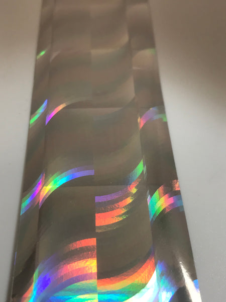 Silver Holo Large Arcs Nail Foil
