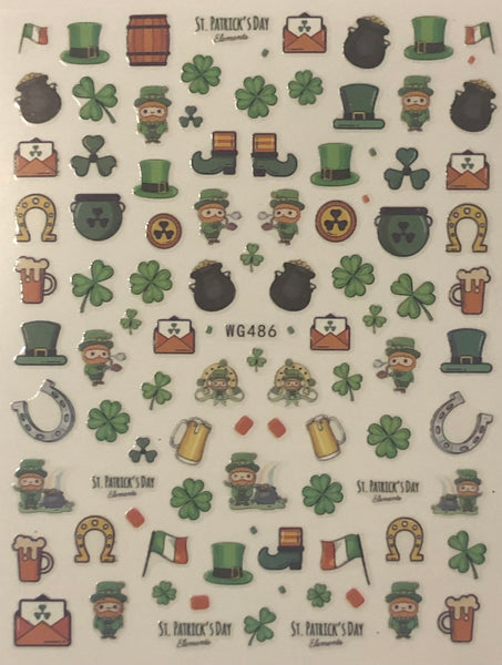 St Patrick’s Day Nail Decals