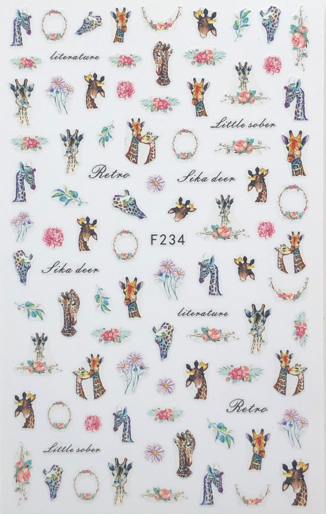 Giraffe Nail Decals