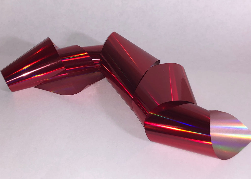 Red Solid Holo Nail Foil