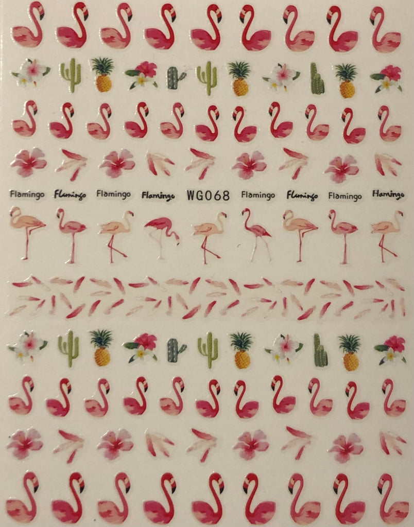 Flamingos Nail Decals
