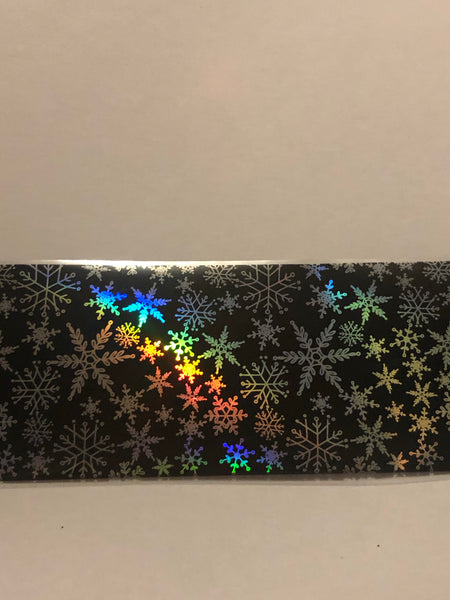 Black & Silver Holo Snowflake Nail Foil