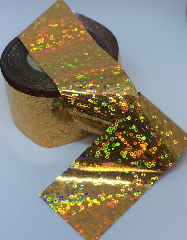 Gold Holo Tiny Circles Nail Foil