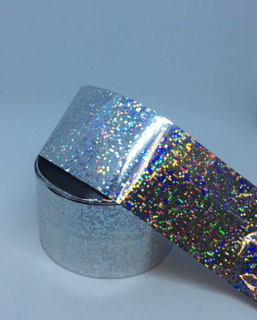 Silver Holo Pixels Nail Foil