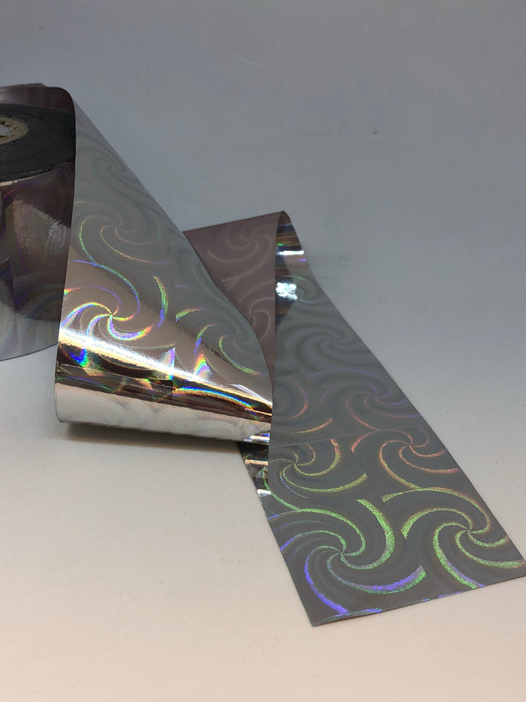Silver Holo Swirl Nail Foil