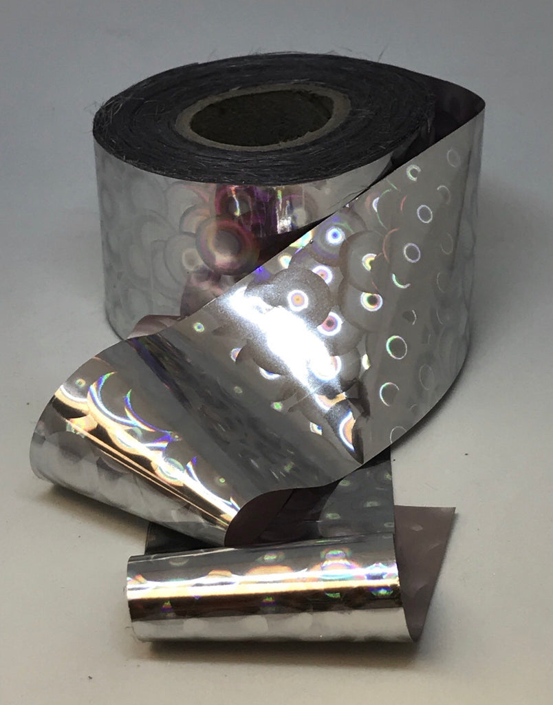 Silver Holo Large Circles Nail Foil