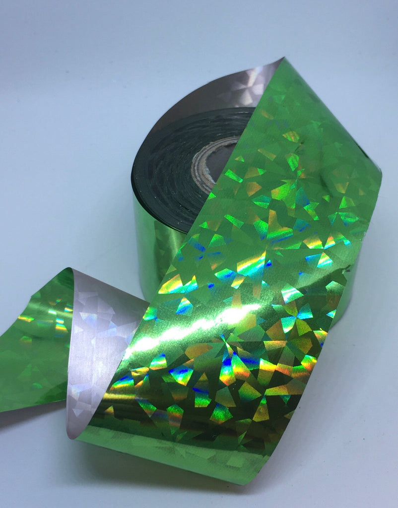Medium Green Holo Shards Nail Foil