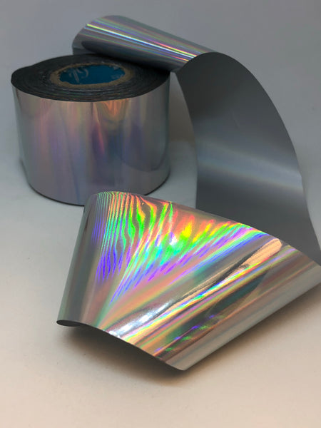 Solid Silver Holo Nail Foil