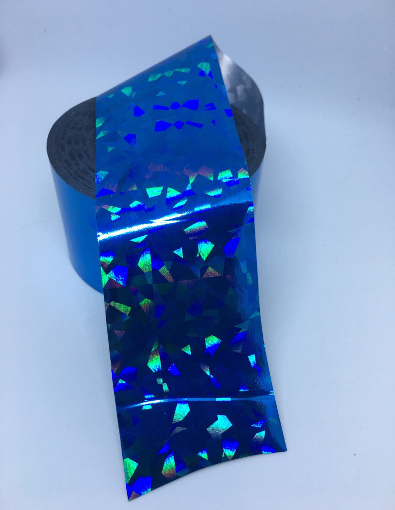 Medium Blue Holo Shards Nail Foil