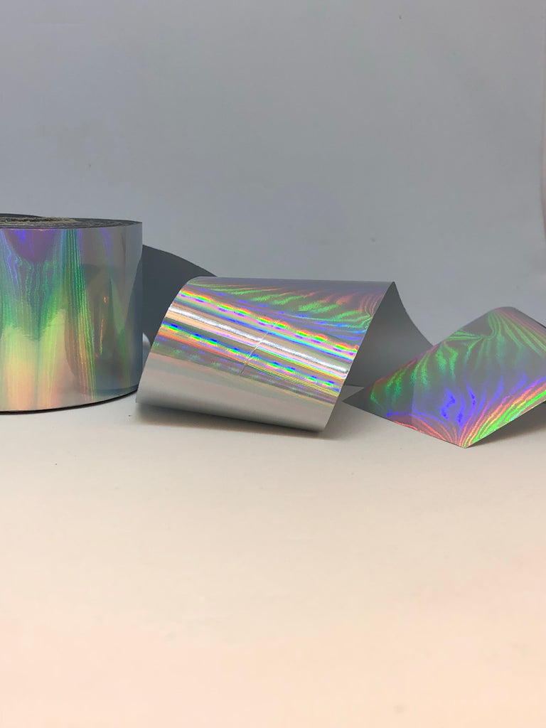 Solid Silver Holo Nail Foil