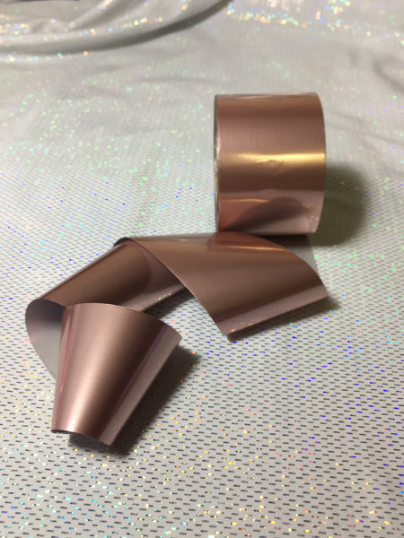 Solid Rose Gold Satin Nail Foil