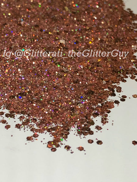 Living My Best Life/ Rose Gold 6 Chunky Mix Glitter