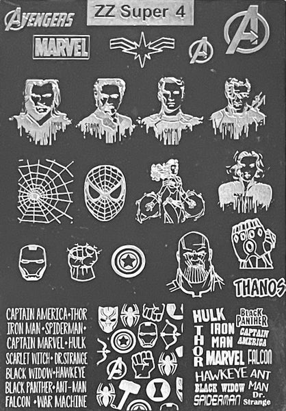 Super Heroes Stamping Plates