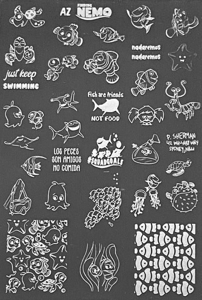 Fish Are Friends, Not Food Cartoon Stamping Plate