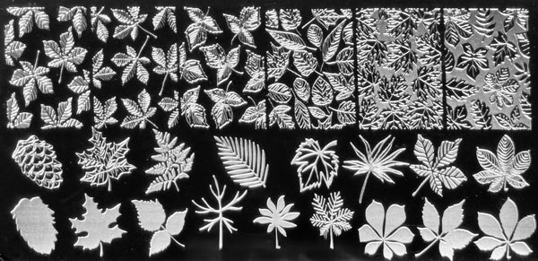 More Flowers and Leaves Stamping Plates