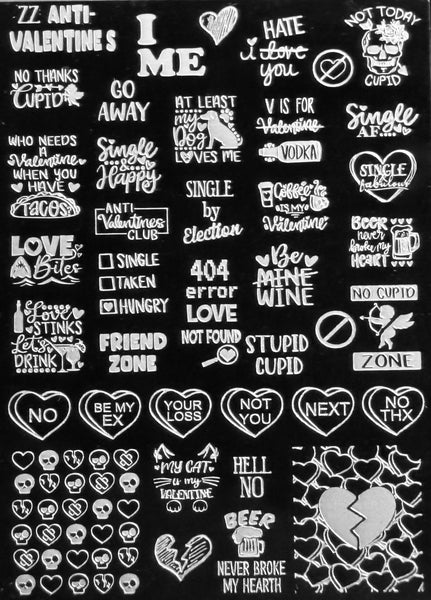 Anti-Valentines Stamping Plates