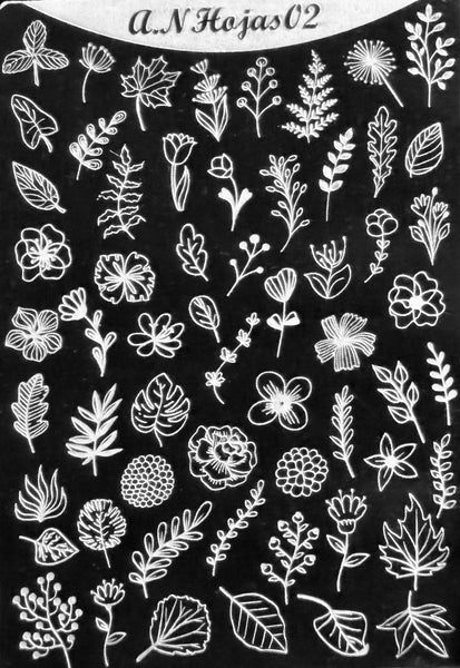 Flowers and Leaves Stamping Plates
