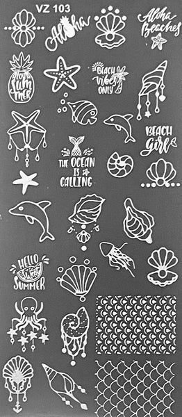 Ocean/Beach Vibes Stamping Plates