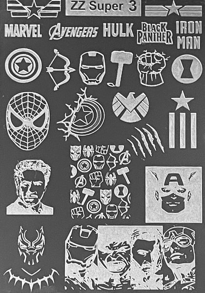 Super Heroes Stamping Plates