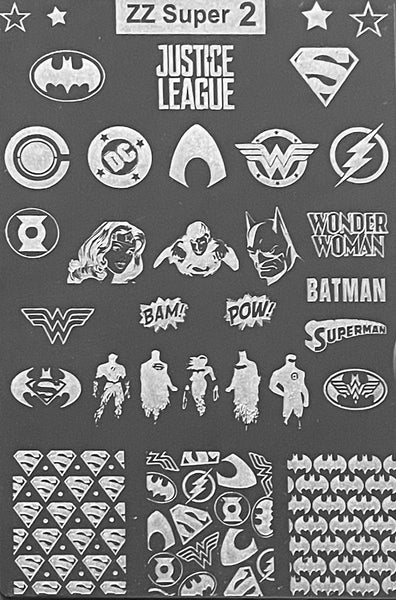 Super Heroes Stamping Plates