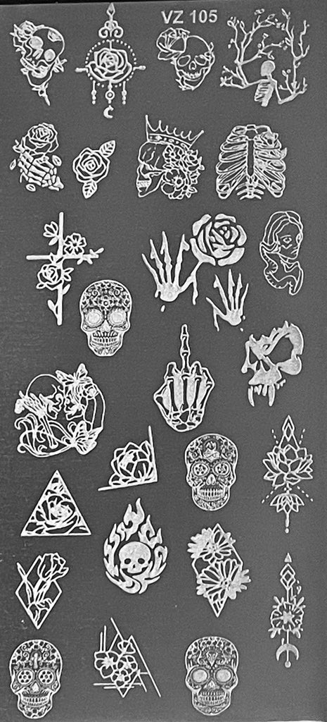 Flowers & Skulls Stamping Plate