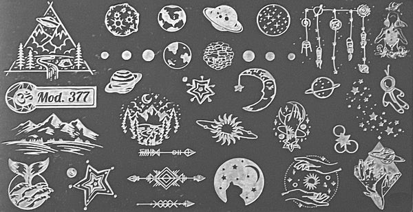 Moon, Sun, And Stars Stamping Plates