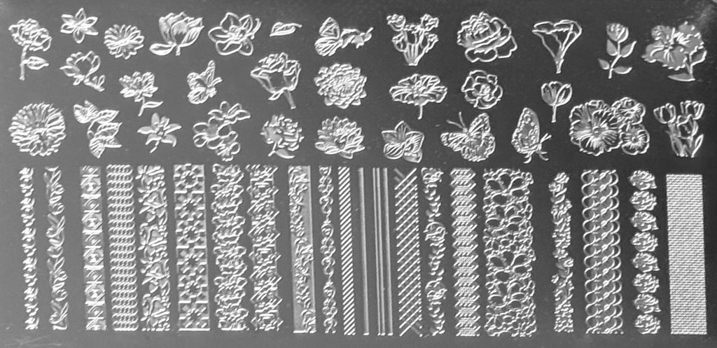 More Flowers and Leaves Stamping Plates